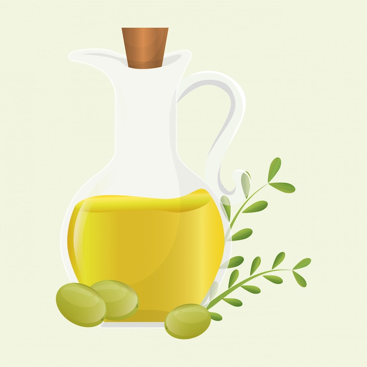 Vector 올리브 오일 디자인