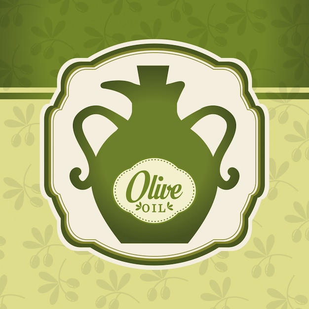 Vettore design olio d'oliva