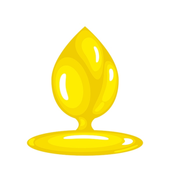 Vector olive oil drop icon white background