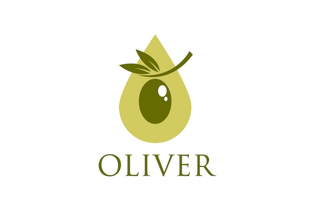 Olive oil and droplet logo design inspiration