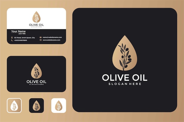 Logo e biglietto da visita dell'olio d'oliva