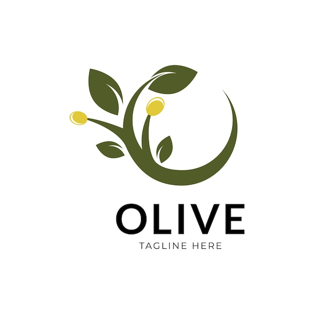 Дизайн логотипа оливкового масла для инициалов g и бизнеса.