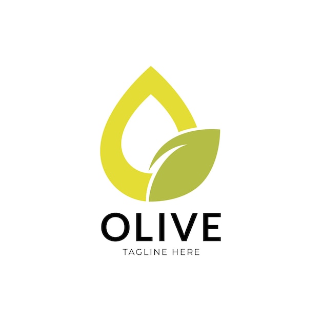 Design del logo dell'olio d'oliva per le iniziali g e business.