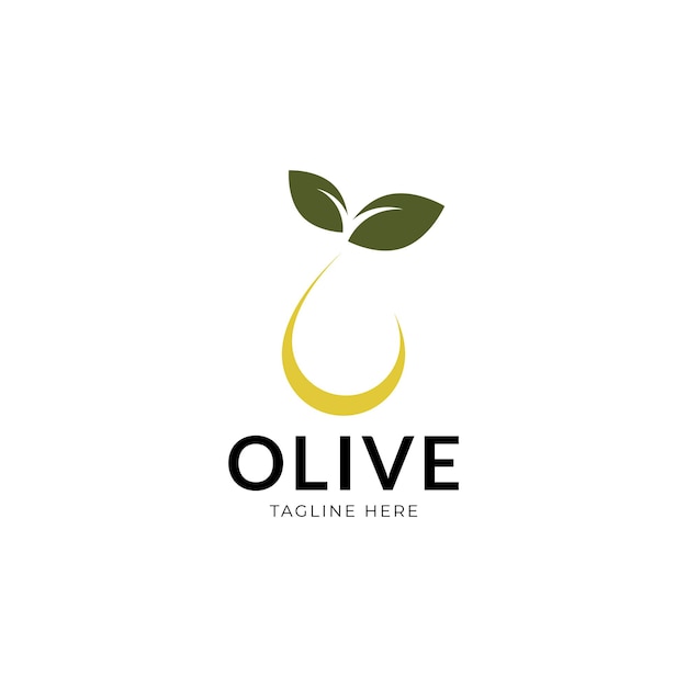 Olive oil logo design for initials g and business.