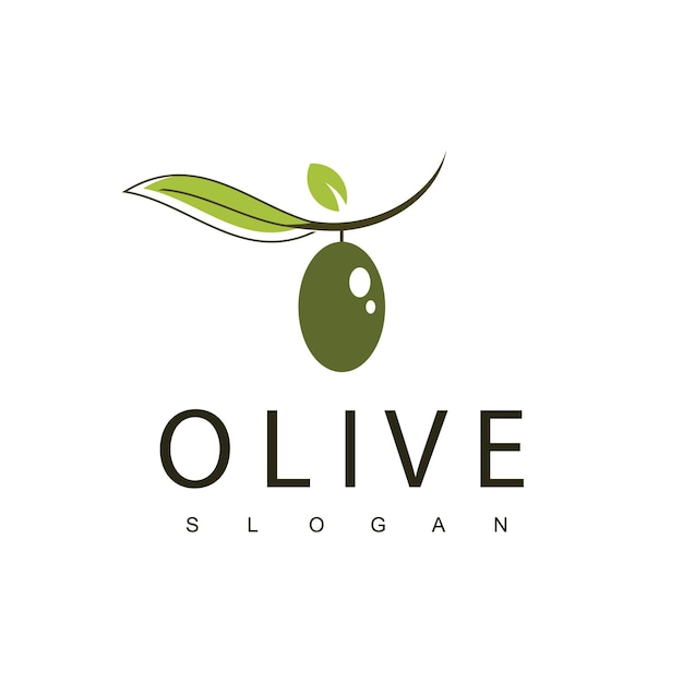 Modello di progettazione di logo di olio d'oliva