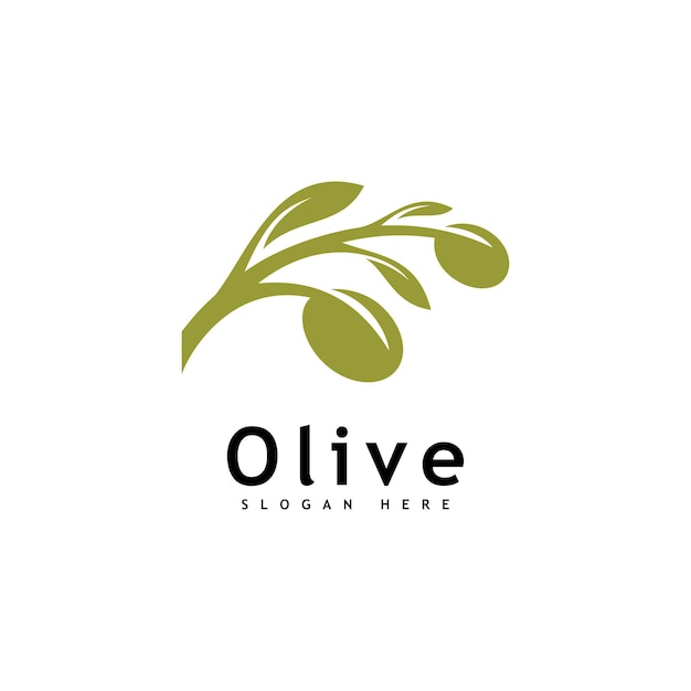 Modello vettoriale per la progettazione del logo dell'olio d'oliva