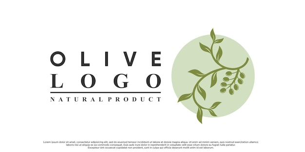 Дизайн логотипа оливкового масла с современной концепцией premium векторы