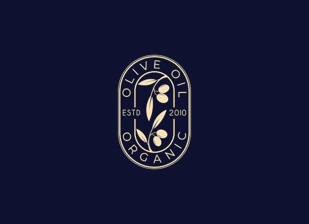 Progettazione vettoriale del logo dell'olio d'oliva