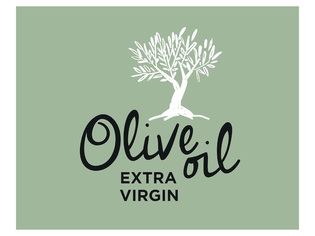 Modello di progettazione del logo dell'olio d'oliva