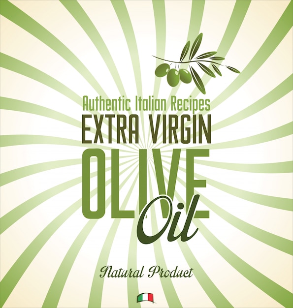 Olive oil retro background