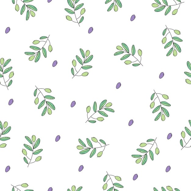 Olive oil vector pattern use as a design