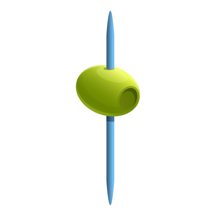 Vector olive toothpick icon cartoon of olive toothpick vector icon for web design isolated on white background