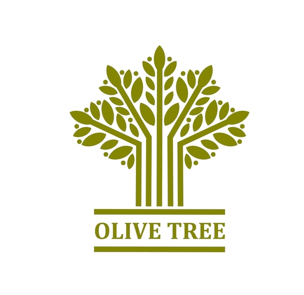 Olive tree icon symbol isolated vector emblem