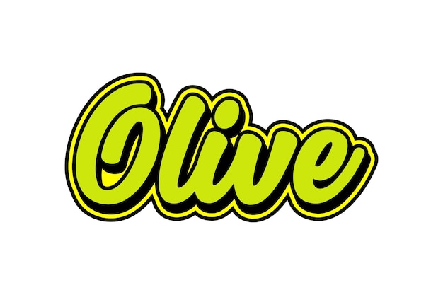 Olive Vector hand drawn lettering Template for card poster banner print for tshirt