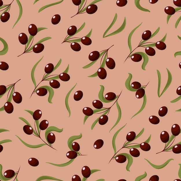 Vector olives bright vegetable  patterns earthy colors for olive oil packaging wallpaper fabric wrapping