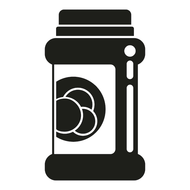 Olives can icon simple vector food pickle jar product