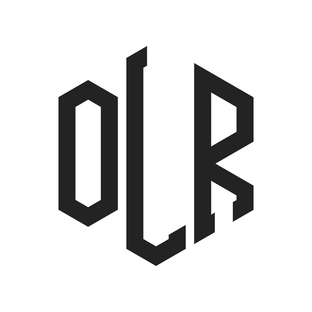 OLR ロゴ デザイン オリジナル・レター OLR モノグラム ロゴ ヘクサゴン形