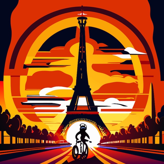 Vector olympic games 2024 in paris vector illustration cartoon