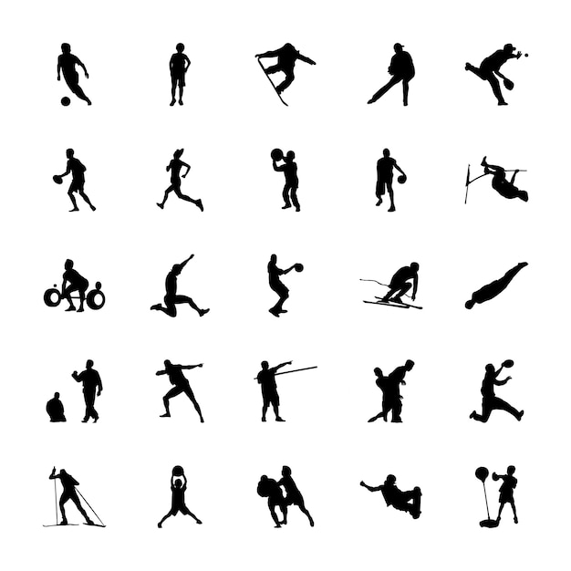 Olympic games silhouettes vectors pack