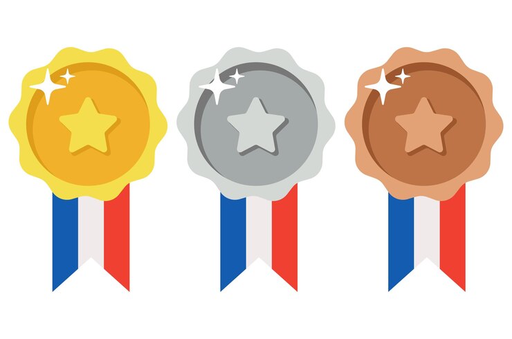 Vector olympic medal vector champion competition victory winner