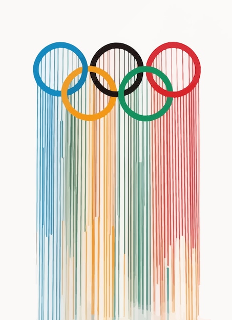 Vector olympic rings paris background