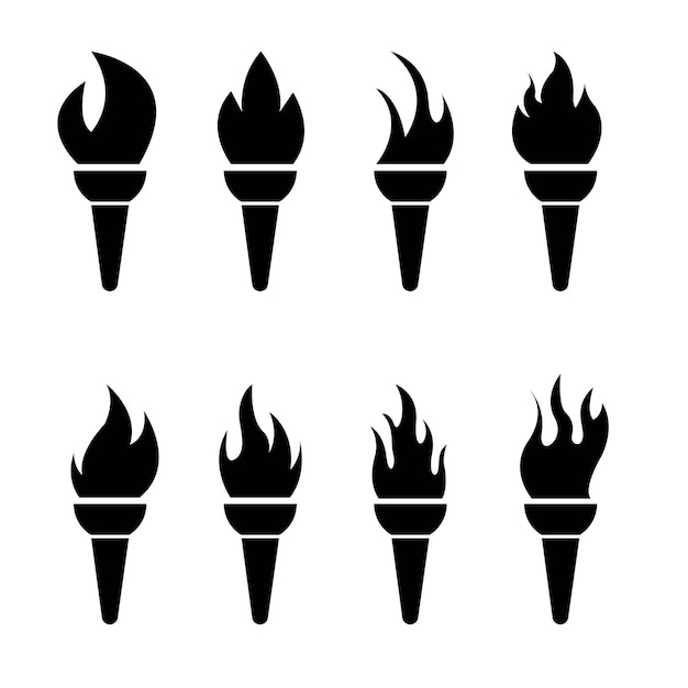 Olympic Torch symbol set