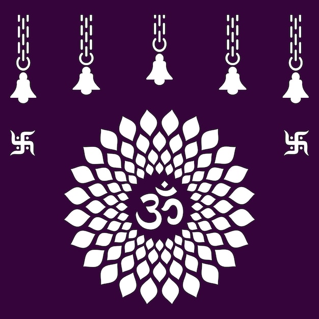 Vector om jali design used for temples mandir om acrylic jali corian jali and mdf jali