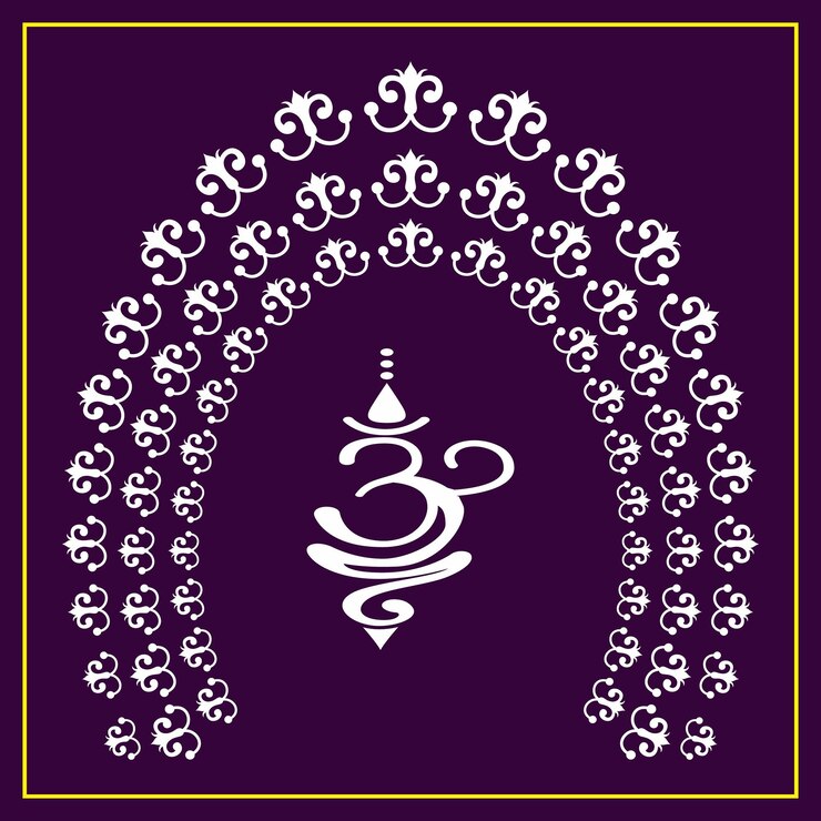 Vector om jali design used for temples mandir om acrylic jali corian jali and mdf jali