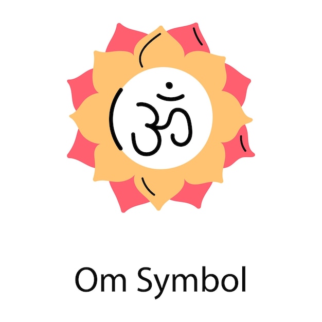 Vector an om symbol colored icon