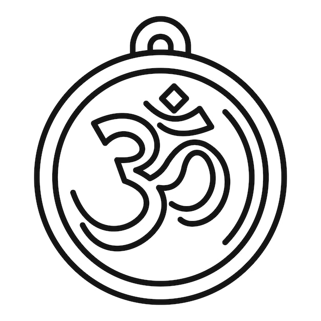Vector om symbol pendant line art