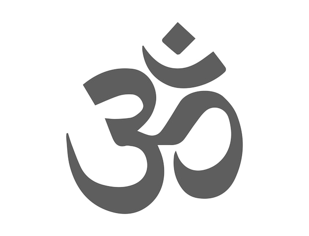 Om symbol on a white background