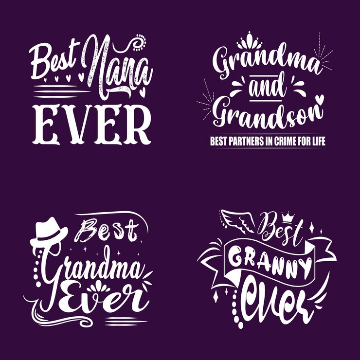 Oma tshirt ontwerp typografie set vector kunst
