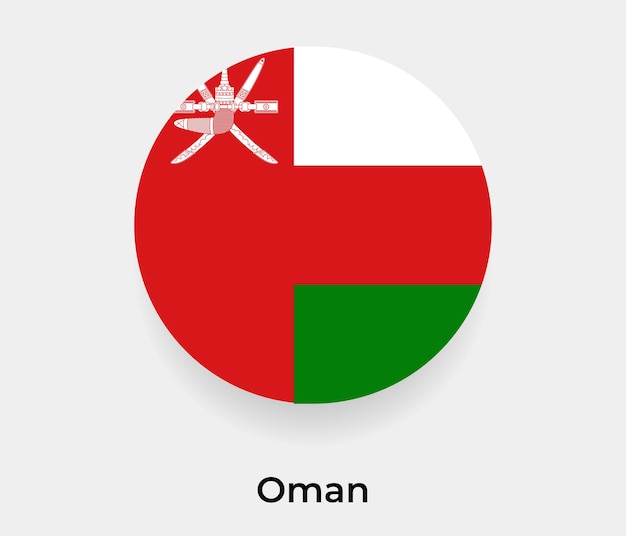 Oman flag bubble circle round shape icon vector illustration