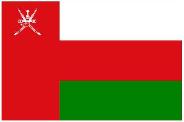 Vector oman flag in flat vector design