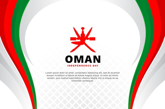 Evento di sfondo del giorno dell'indipendenza dell'oman