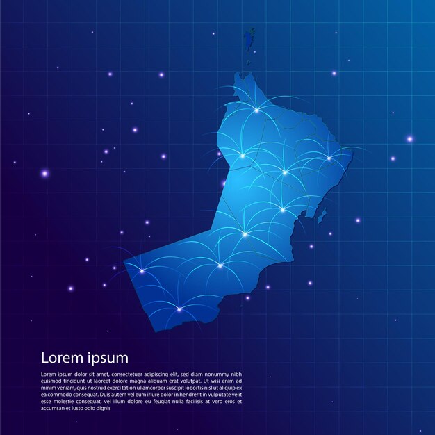 Oman map internet network