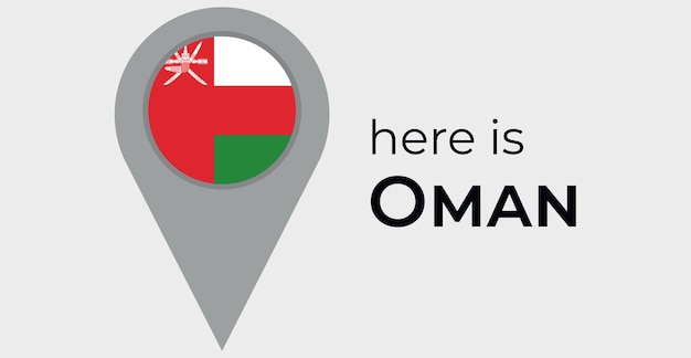 Oman map marker icon here is Oman vector illustration