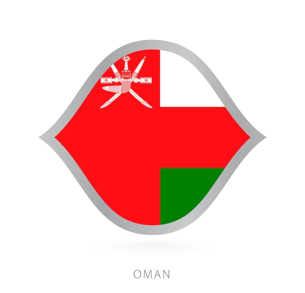 Oman national team flag in style for international basketball competitions