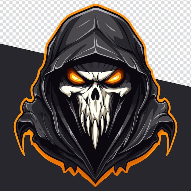 Omarm de Shadows Edgy Dark Reaper Mascot-logo-ontwerpen voor Sports Esports amp Apparel