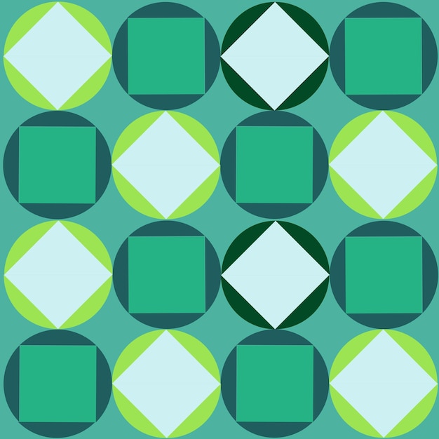 Vector ombre green geometric seamless pattern