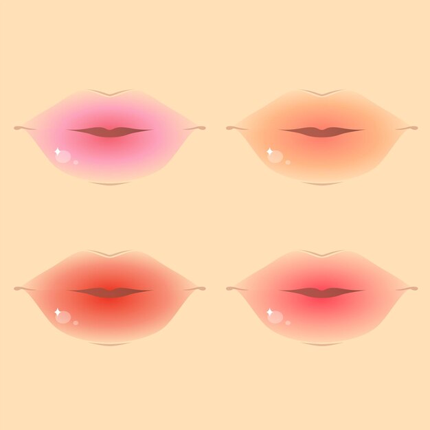 Vector ombre lippen set