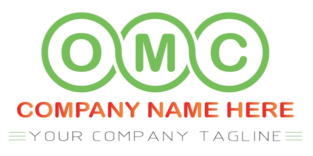 Vector omc letter logo design