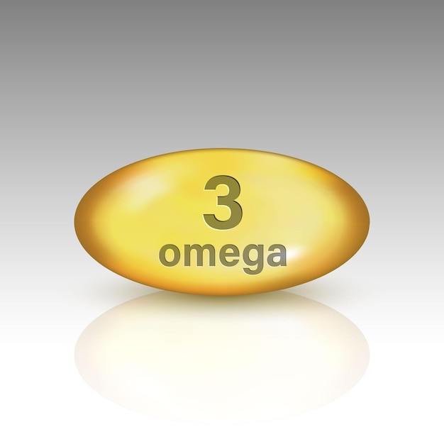 Vector omega 3 vitamine-druppelpil-sjabloon voor uw ontwerp