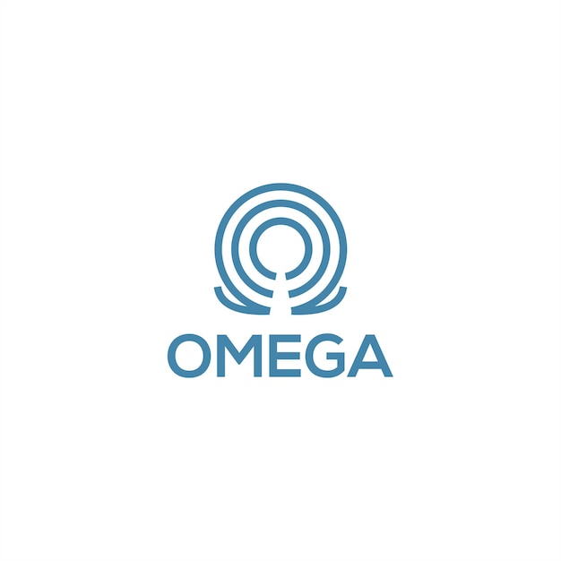 Vettore modello vettoriale di progettazione del logo omega