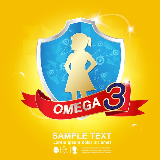 Omega nutrition и витамин - продукты с логотипом concept для детей.