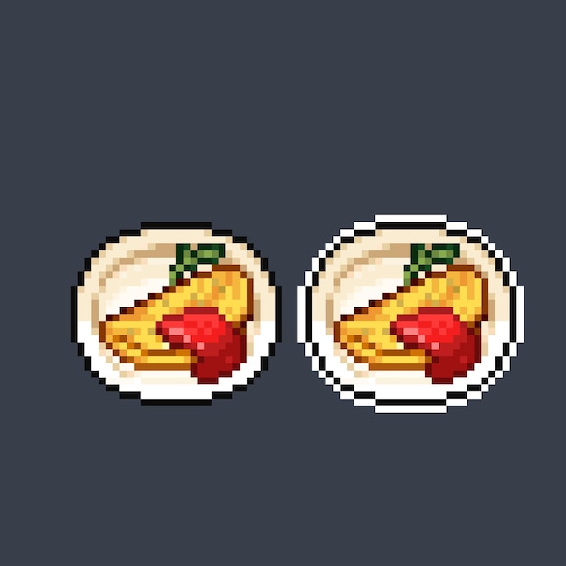 omelet in pixelart-stijl