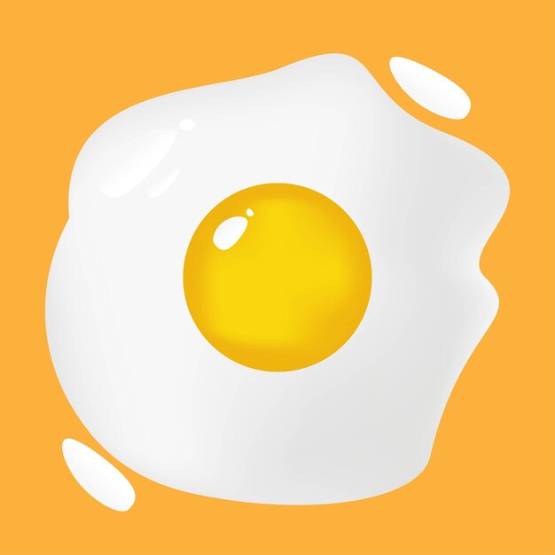 Omelette on a yellow background, vector illustration