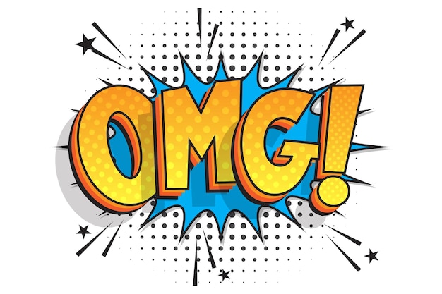 OMG comic text effect modern comic text design comic explosion