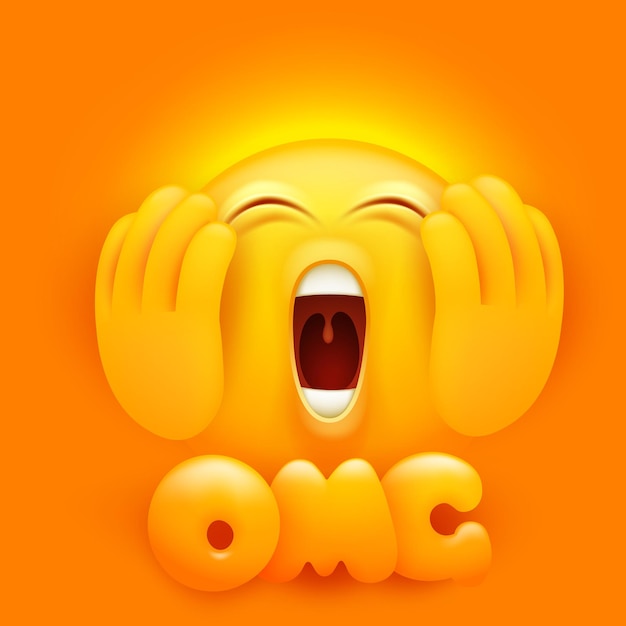 Omg. crying emoji cartoon character