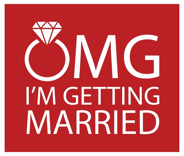 OMG I am getting married OMG with the ring clipart